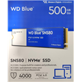 Western Digital Blue SN580 500GB PCIe Gen4 M.2 2280 NVME TLC Up to 4000MB/s Read - Up to 3600MB/s Write 5 Year Warranty WDS500G3B0E